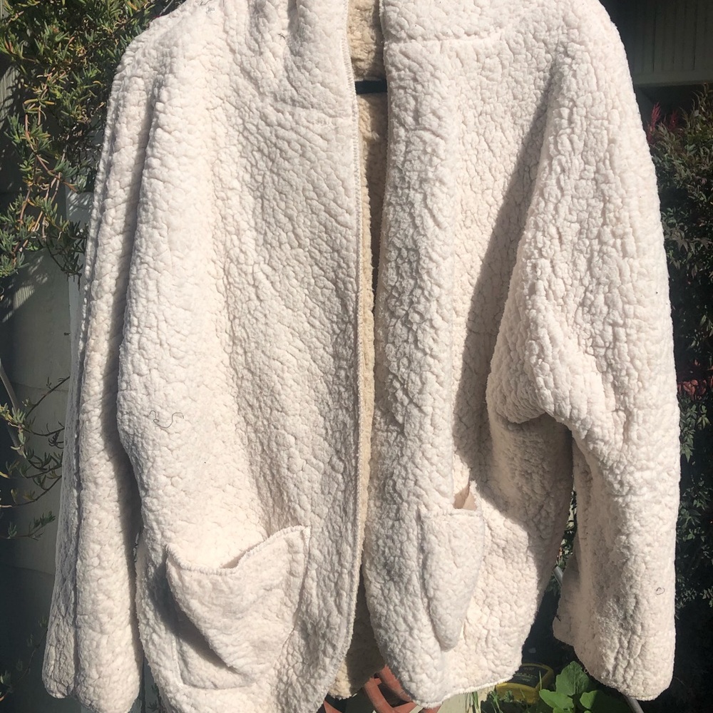 Reversible fluffy coat